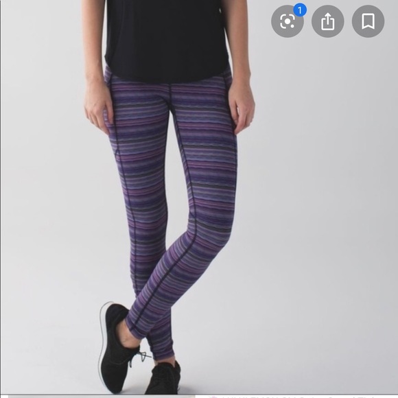 lululemon athletica Pants - Lululemon 🍋 Purple Striped Speed Tight IV